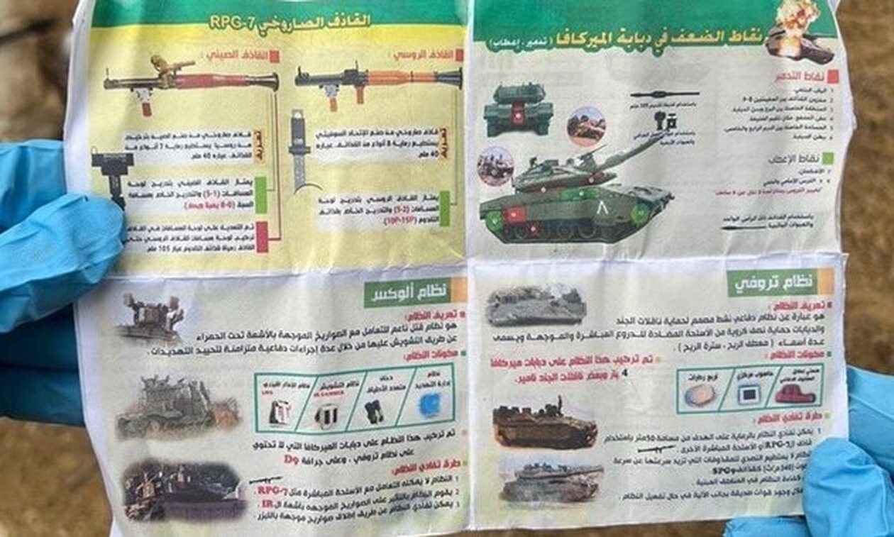 Tα απόρρητα έγγραφα των μαχητών της Χαμάς – Λεπτομερείς χάρτες και αναλυτικοί οδηγοί