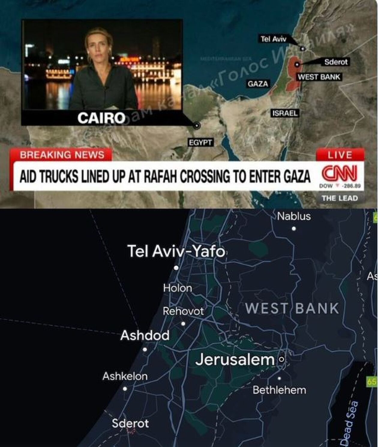 Γκάφα του CNN με λάθος χάρτη του Ισραήλ - «Γλέντι» στα social media