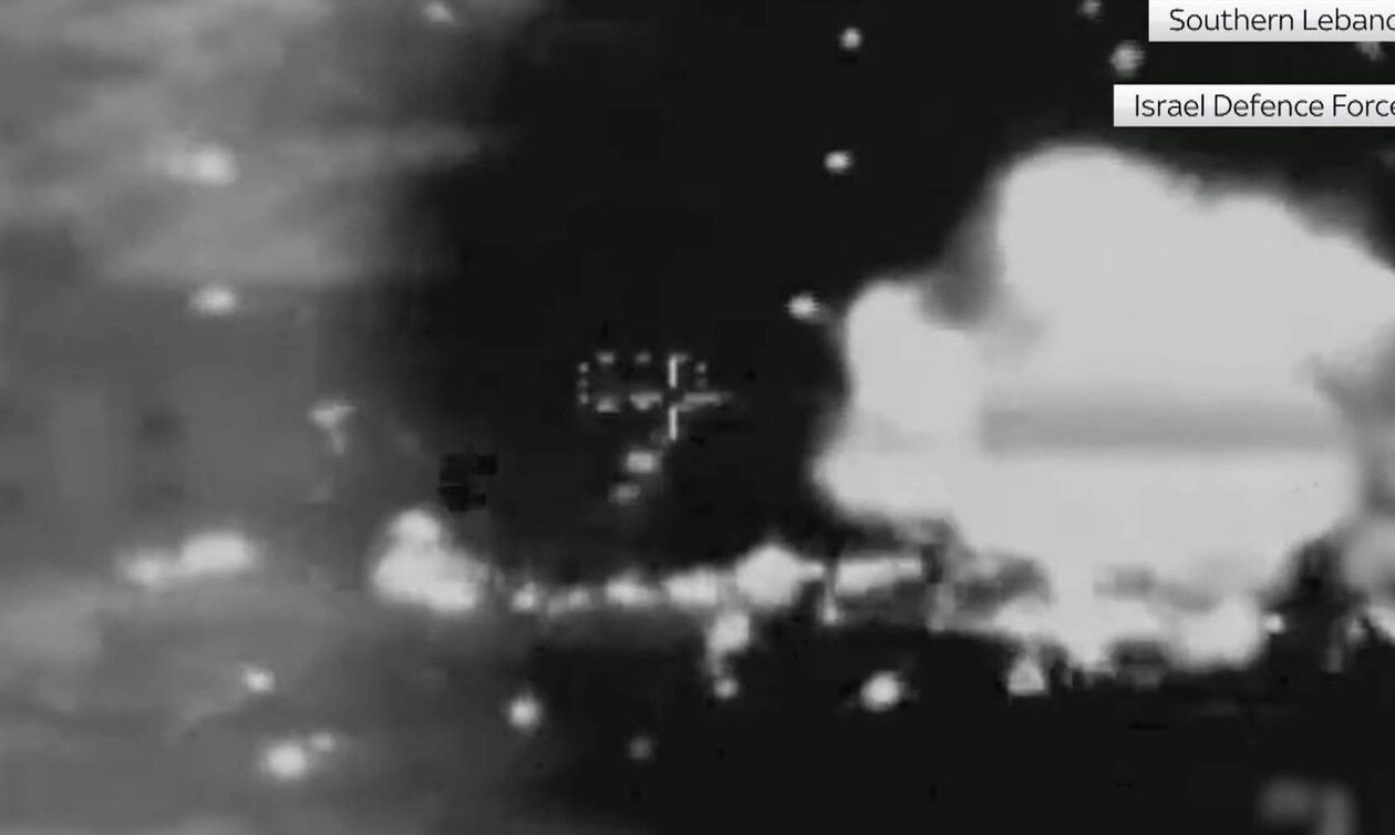 Πόλεμος Ισραήλ: Νέο βίντεο από βομβαρδισμούς σε θέσεις της Χεζμπολάχ στο Λίβανο