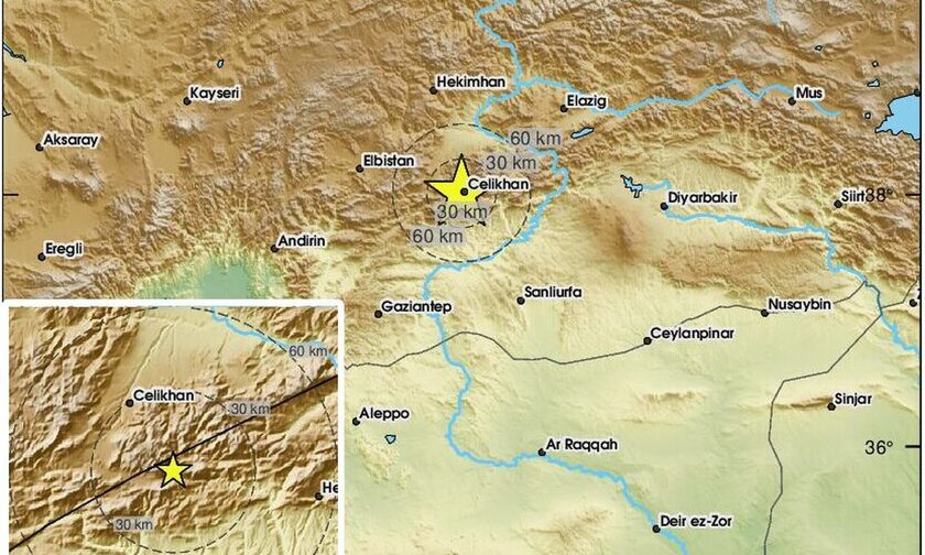 Σεισμός μεγέθους 5,2 Ρίχτερ στην Τουρκία