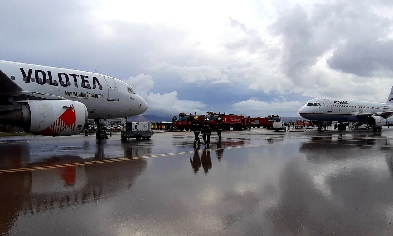 Σύγκρουση αεροσκαφών στο «Ελευθέριος Βενιζέλος» - Η ρεαλιστική άσκηση της Πυροσβεστικής