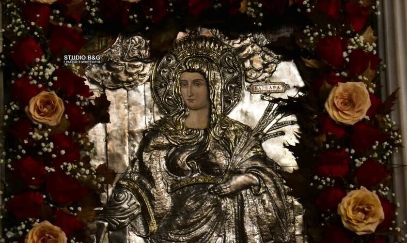 Λιτάνευση της εικόνας της Αγίας Βαρβάρας στο Ναύπλιο