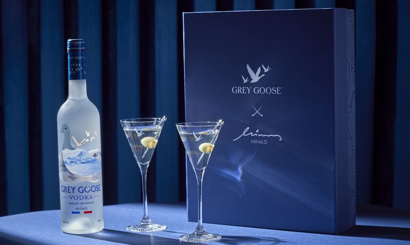 GREY GOOSE x MINAS | Αναβαθμίζουν την εμπειρία ενός Vodka Martini Cocktail με συλλεκτικό σετ