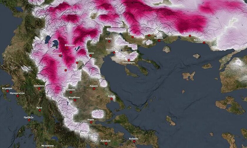 Καιρός: Σε ποιες περιοχές θα πέσουν χιόνια - Σε χάρτες η νέα κακοκαιρία