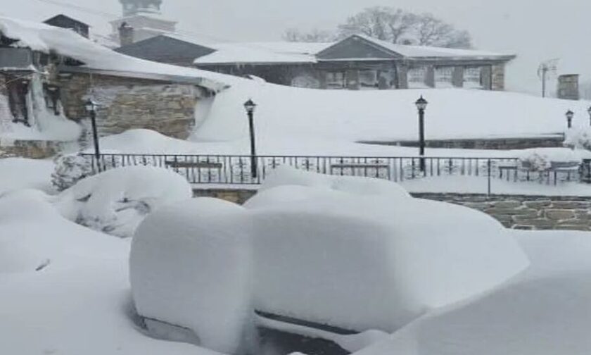 Νυμφαίο Φλώρινας: Μαγευτικές εικόνες από την χιονόπτωση στην περιοχή