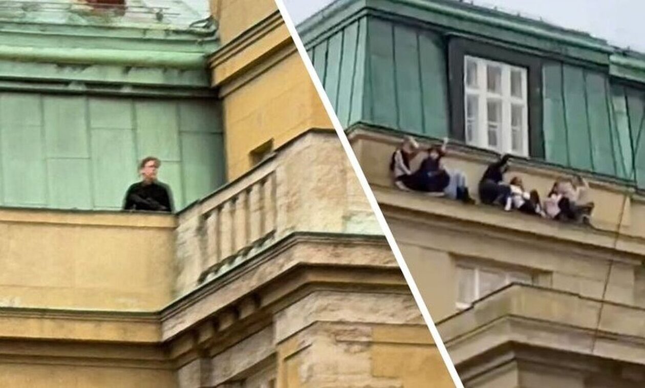 Πράγα: Νέο βίντεο ντοκουμέντο - Ο μακελάρης πυροβολεί τα θύματά του, τρέχει και ουρλιάζει