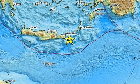 Σεισμός τώρα ανατολικά της Κρήτης - Αισθητός σε αρκετές περιοχές