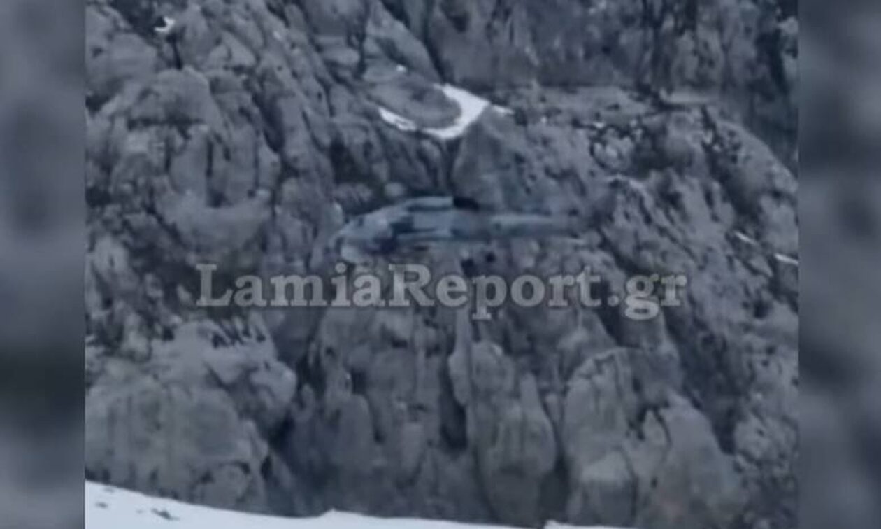Εύβοια: Βίντεο από τη διάσωση, με ελικόπτερο του 38χρονου ορειβάτη