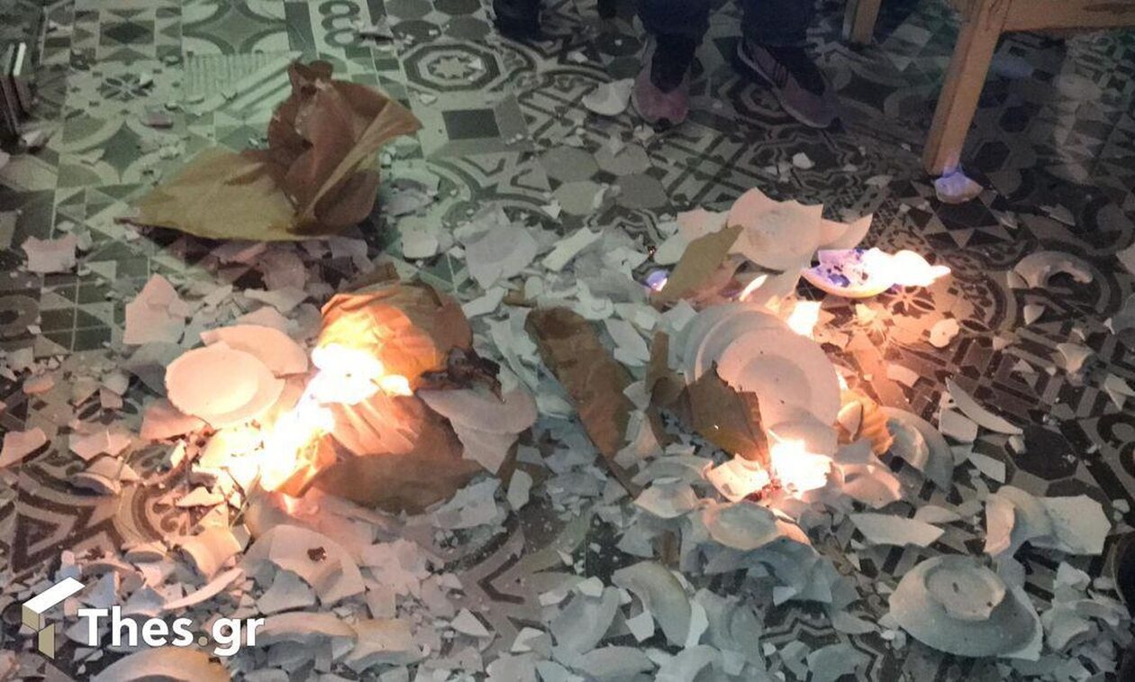 Τρελό γλέντι στη Θεσσαλονίκη: Έσπασαν 20.000 φλεγόμενα πιάτα υπό τους ήχους του Βασίλη Καρρά