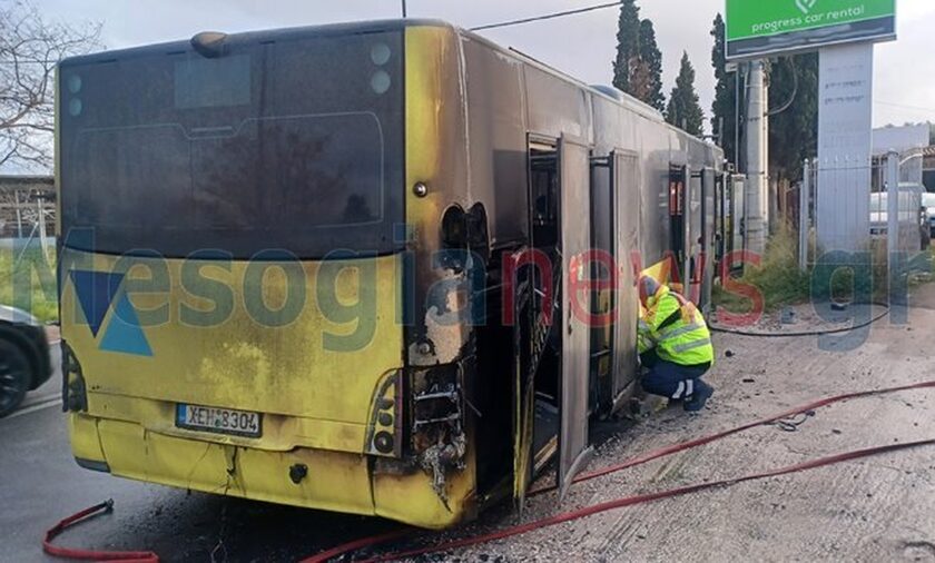 Κορωπί: Φωτιά σε αστικό λεωφορείο εν κινήσει