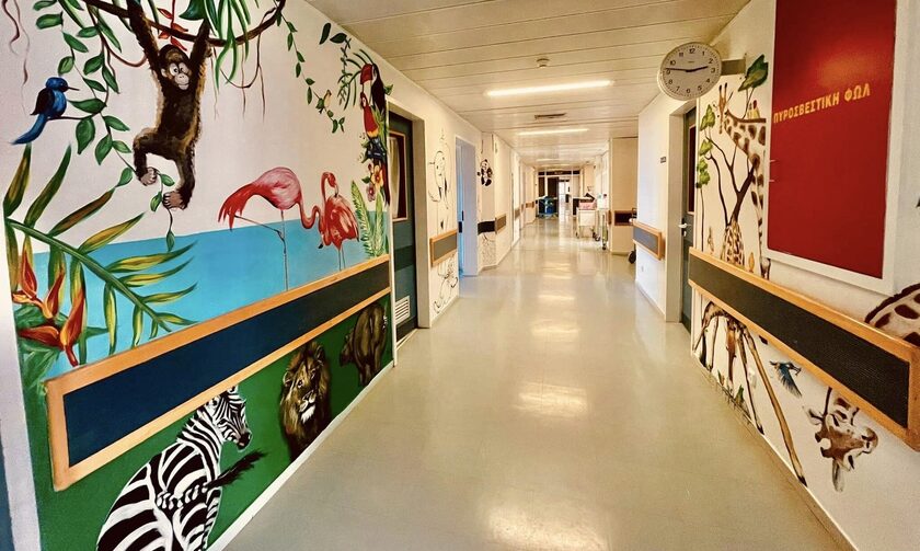 Η ζωγραφική μεταμόρφωσε την παιδιατρική κλινική του γενικού νοσοκομείου Ξάνθης