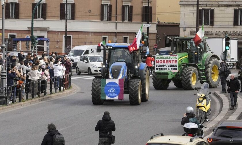 Ιταλία: Την Πέμπτη θα διαδηλώσουν οι αγρότες στο κέντρο της Ρώμης