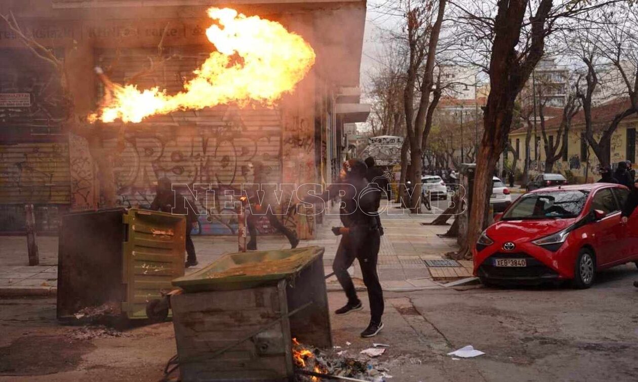 Τέμπη - Επεισόδια στην Αθήνα: 8 συλλήψεις - Δύο ααστυνομικοί τραυματίες