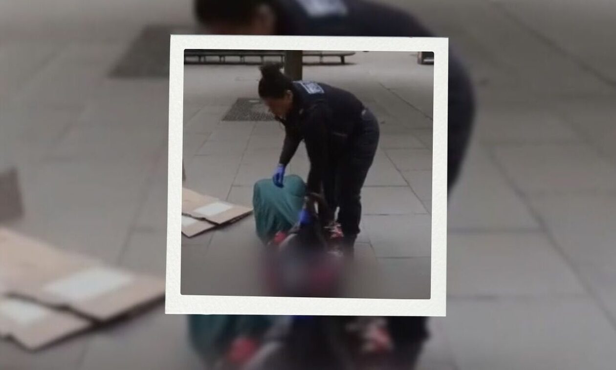 Σοκ στο Μάντσεστερ: Αστυνομικός σέρνει άστεγο και τον πατάει στο στομάχι (vid)