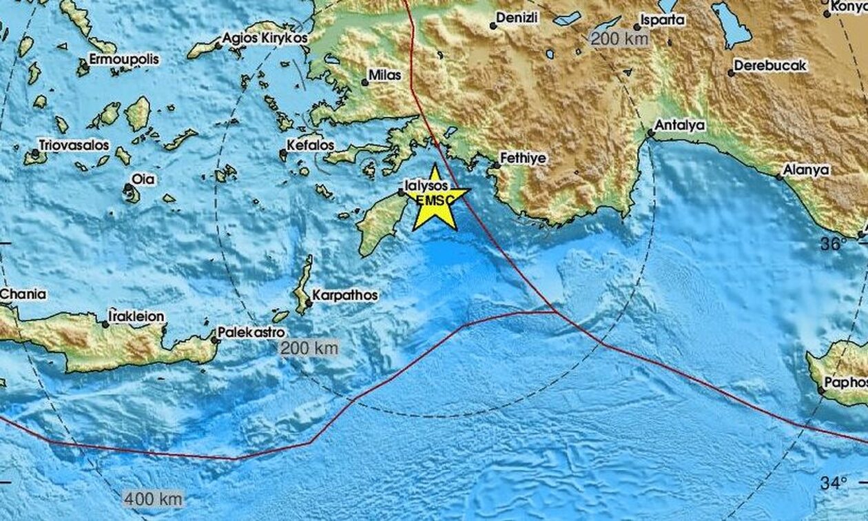 Σεισμός 4,6 Ρίχτερ κοντά στη Ρόδο - Πώς τον κατέγραψε ο σεισμογράφος (pics)