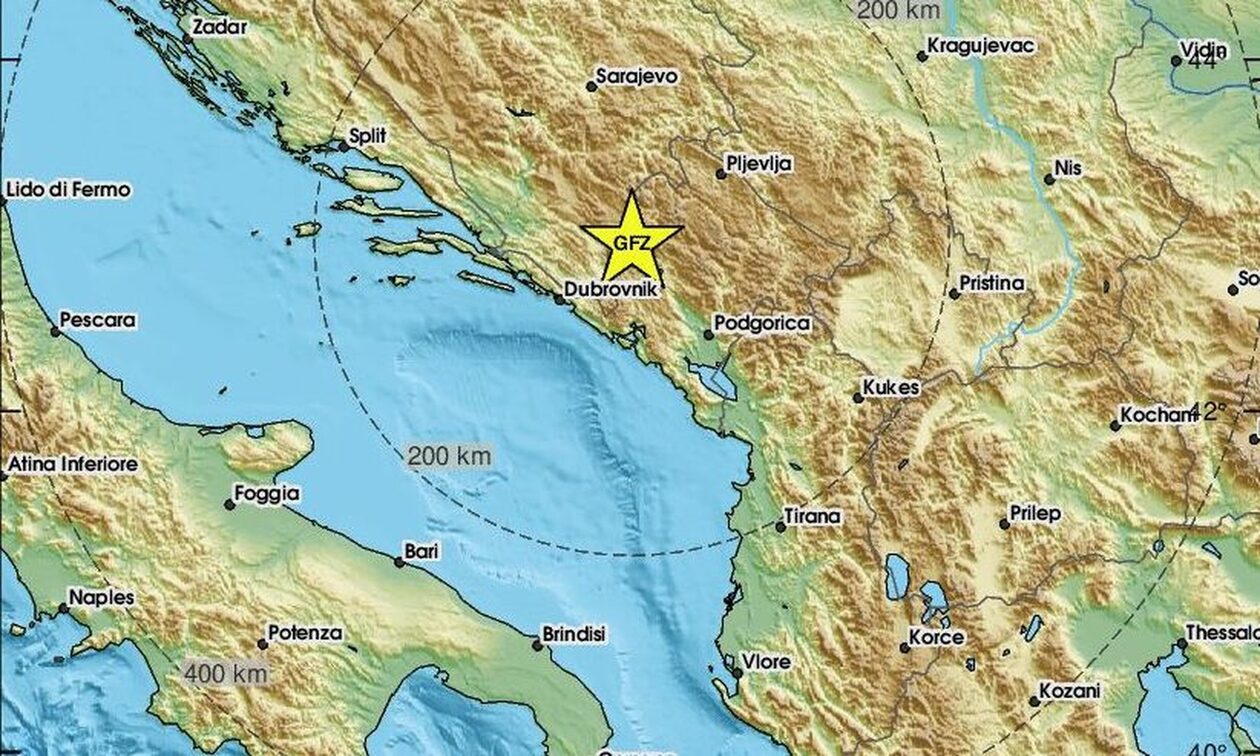 Ισχυρός σεισμός 5,6 Ρίχτερ στο Μαυροβούνιο