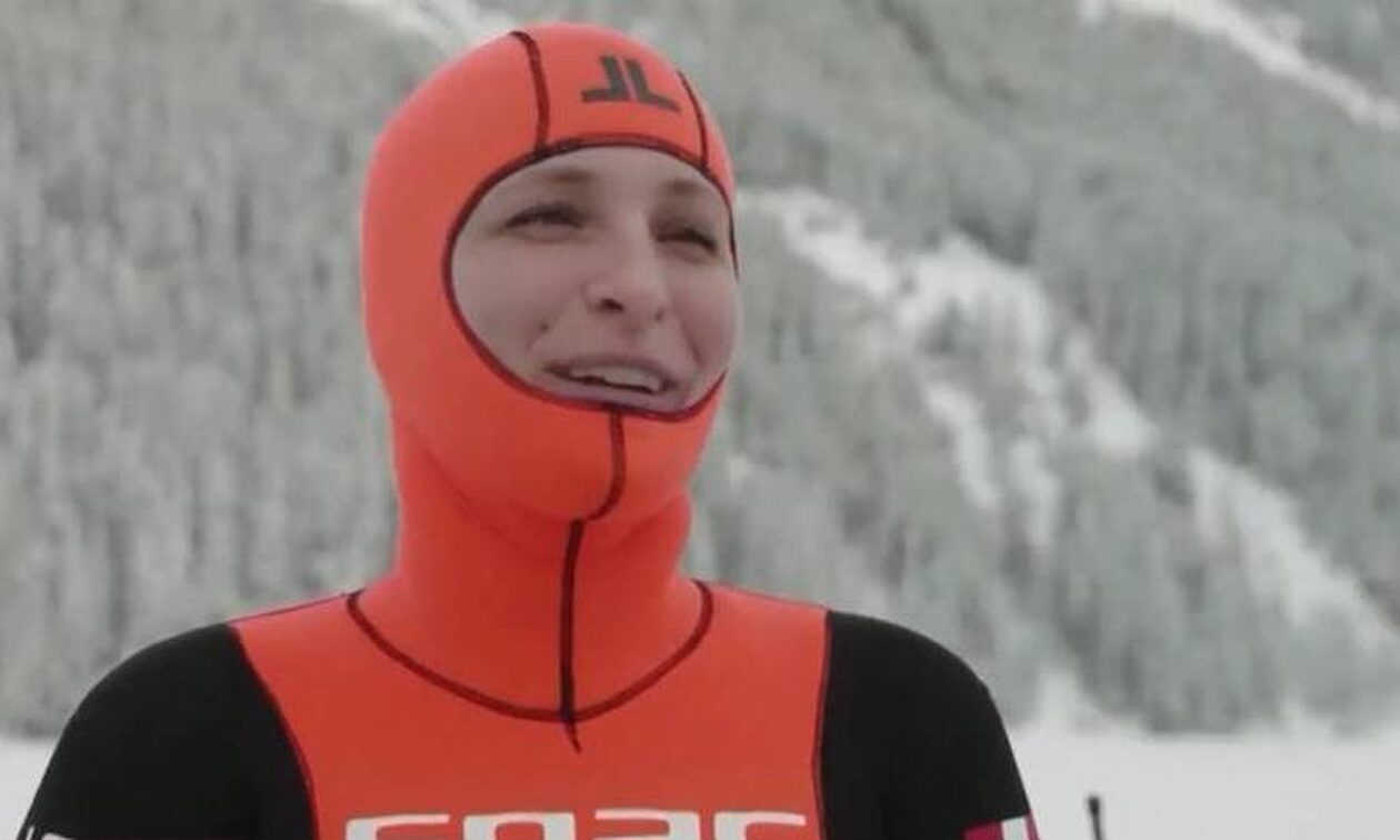 Βαλεντίνα Καφόλα: Κολύμπησε 140 μέτρα κάτω από παγωμένη λίμνη και ξαναπήρε το παγκόσμιο ρεκόρ