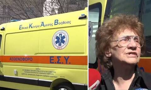 Κατερίνη: «Να σωθούν όσοι μπορούν» λέει η ηλικιωμένη που δώρισε ασθενοφόρο στη μνήμη του γιου της