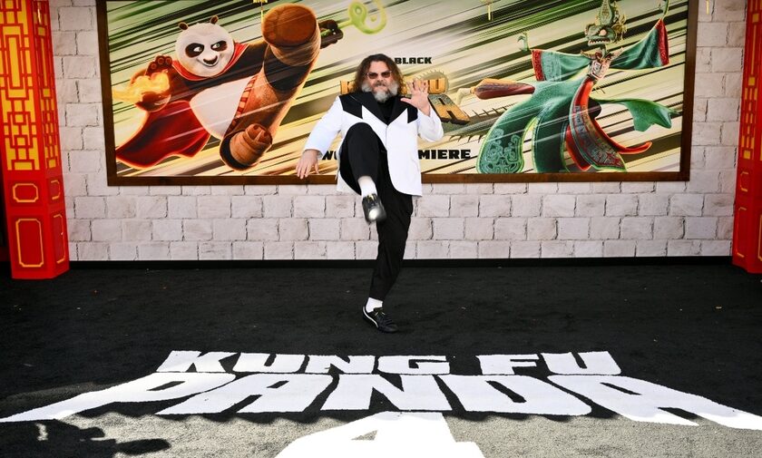 O Τζακ Μπλακ στην πρεμιέρα του Kung Fu Panda 4 στο Λος Άντζελες