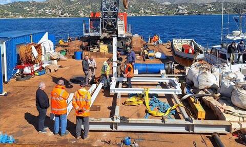 Aegina water pipe damage restored
