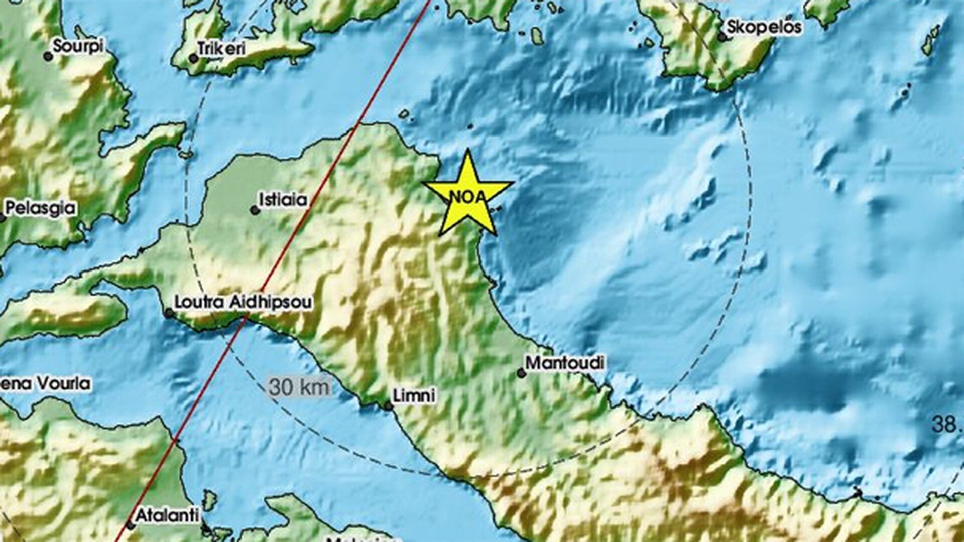 Σεισμός 4,5 βαθμών της κλίμακας Ρίχτερ στην Εύβοια: Αισθητός και στην Αττική
