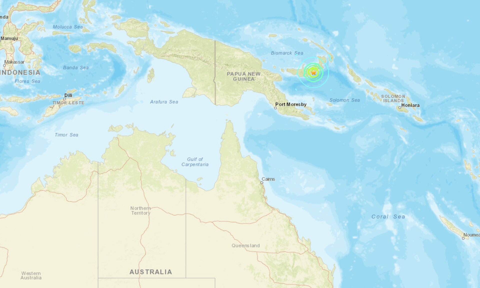 Ισχυρός σεισμός 6,5 Ρίχτερ στην Παπούα Νέα Γουινέα