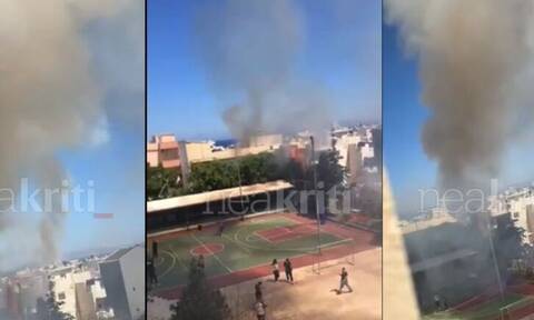 Φωτιά σε σχολείο στο Ηράκλειο