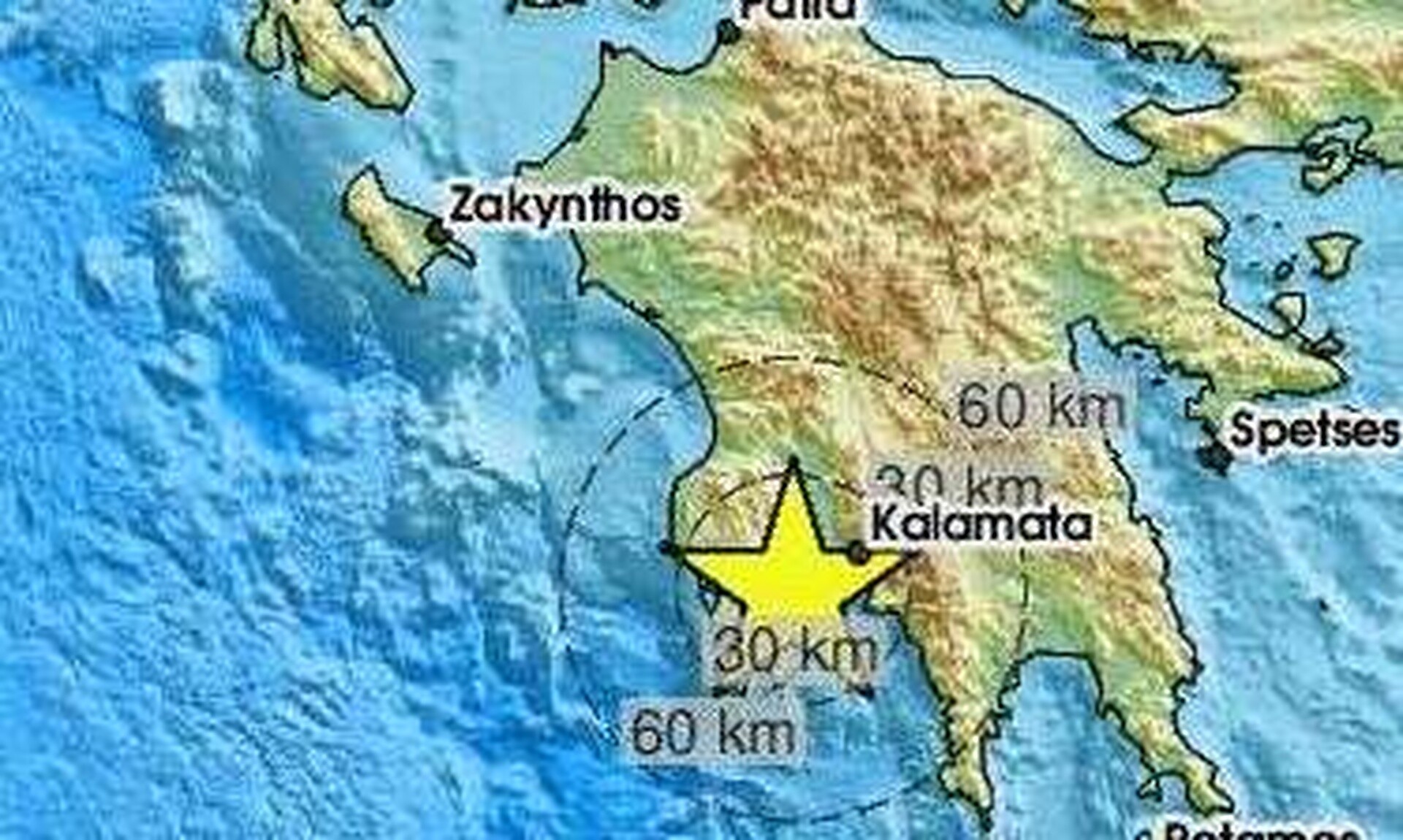 Σεισμός τώρα - Αισθητός στην Καλαμάτα