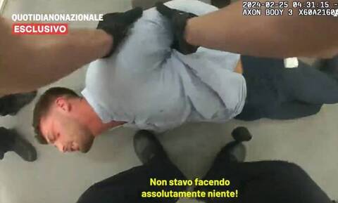 Σοκαριστικό βίντεο στο οποίο η αμερικανική αστυνομία υποβάλλει σε ακραία κακοποίηση Ιταλό φοιτητή