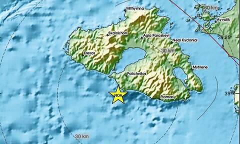 Σεισμός μεγέθους 4 Ρίχτερ ανοιχτά της Μυτιλήνης