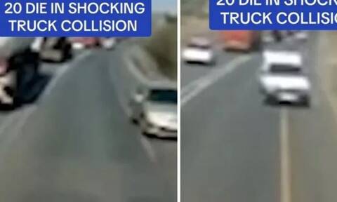Σοκαριστικό βίντεο: Φορτηγό έκανε παράνομη προσπέραση και σκότωσε 18 μαθητές