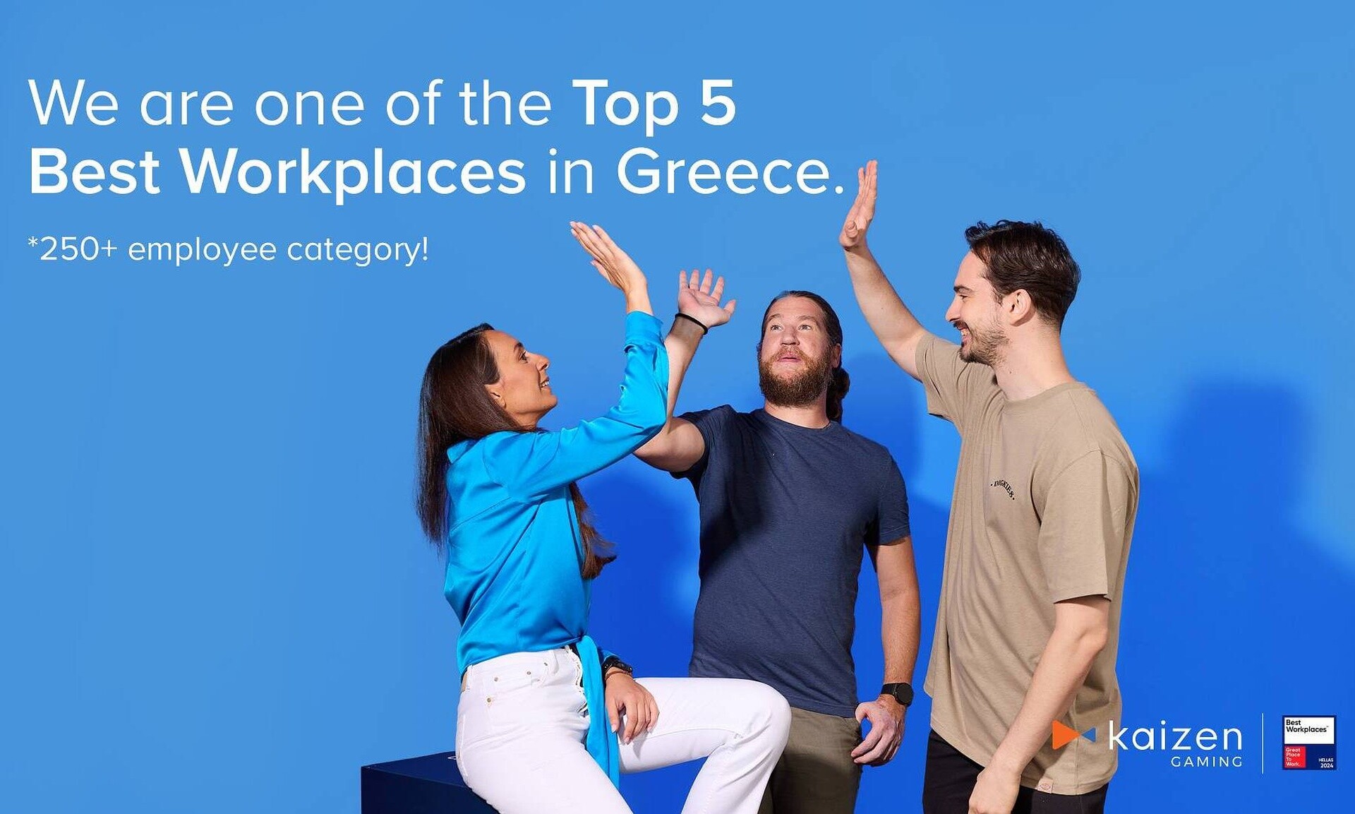 Η Kaizen Gaming ανάμεσα στις 5 εταιρείες με το καλύτερο εργασιακό περιβάλλον στην Ελλάδα