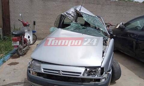 Σοβαρό τροχαίο στην Πάτρα: Σμπαράλια έγινε αυτοκίνητο που «καρφώθηκε» σε δέντρο