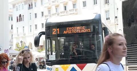«Πρεμιέρα» για τα ηλεκτρικά λεωφορεία στη Θεσσαλονίκη (vid)