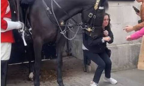 Λονδίνο: Άλογο της βρετανικής φρουράς δάγκωσε τουρίστρια - «Βοήθησέ με, έχει το χέρι μου» φώναζε