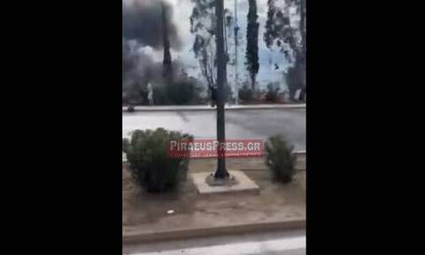 Συναγερμός στην Πυροσβεστική: Φωτιά σε βενζινάδικο στο Σχιστό - Βίντεο