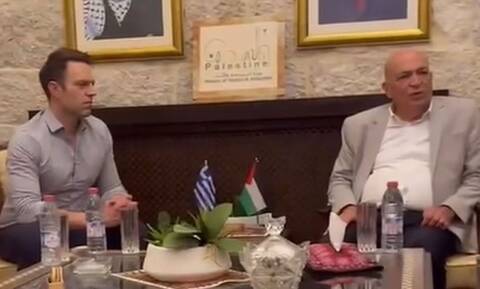 Συναντήθηκε με τον υπουργό Τουρισμού της Παλαιστίνης ο Στέφανος Κασσελάκης