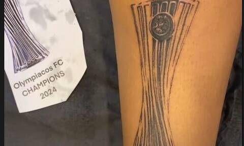 «Χτύπησε» τατουάζ το τρόπαιο του Conference League ο Μιλτιάδης Μαρινάκης
