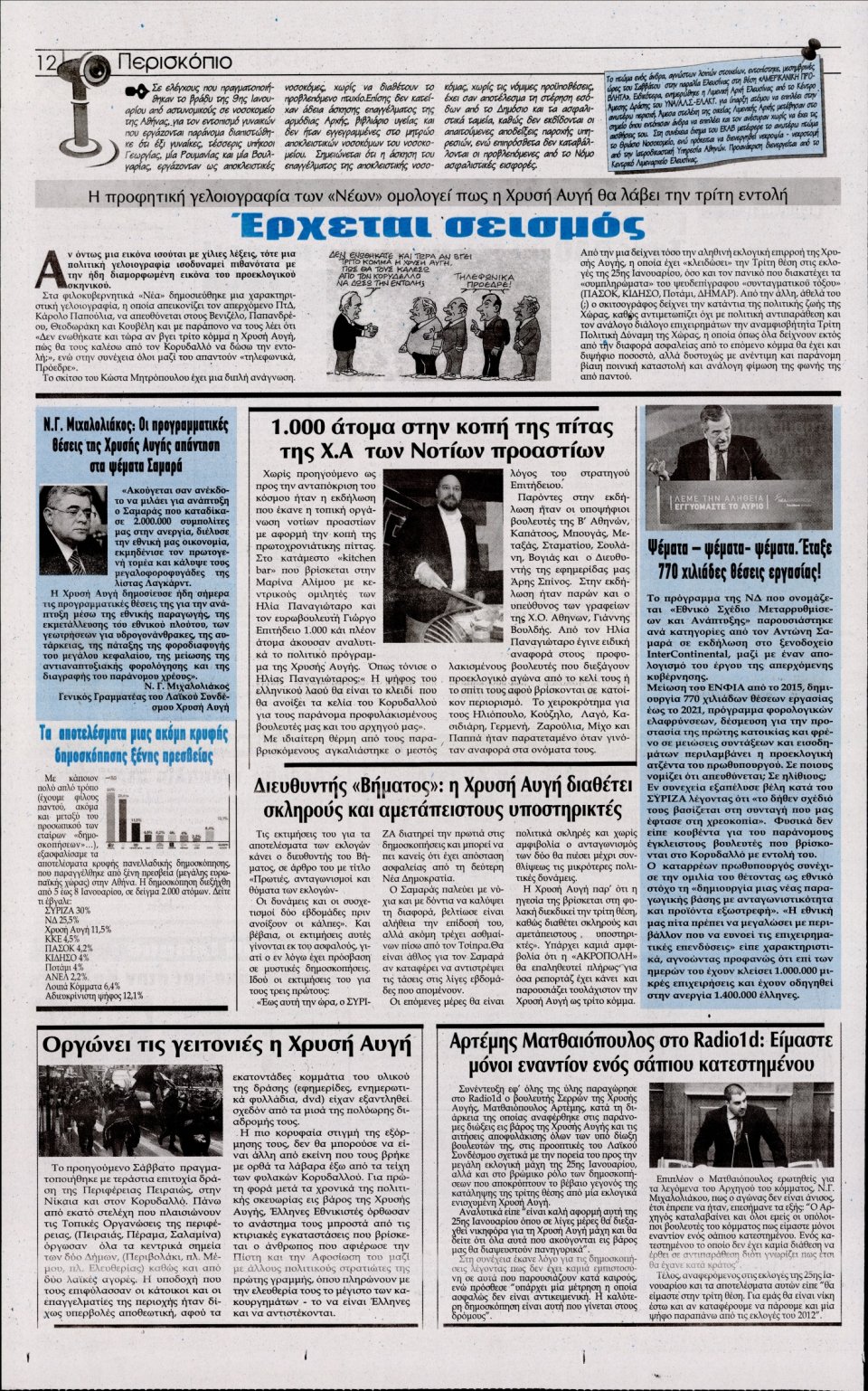 Οπισθόφυλλο Εφημερίδας - Η ΑΚΡΟΠΟΛΗ - 2015-01-12
