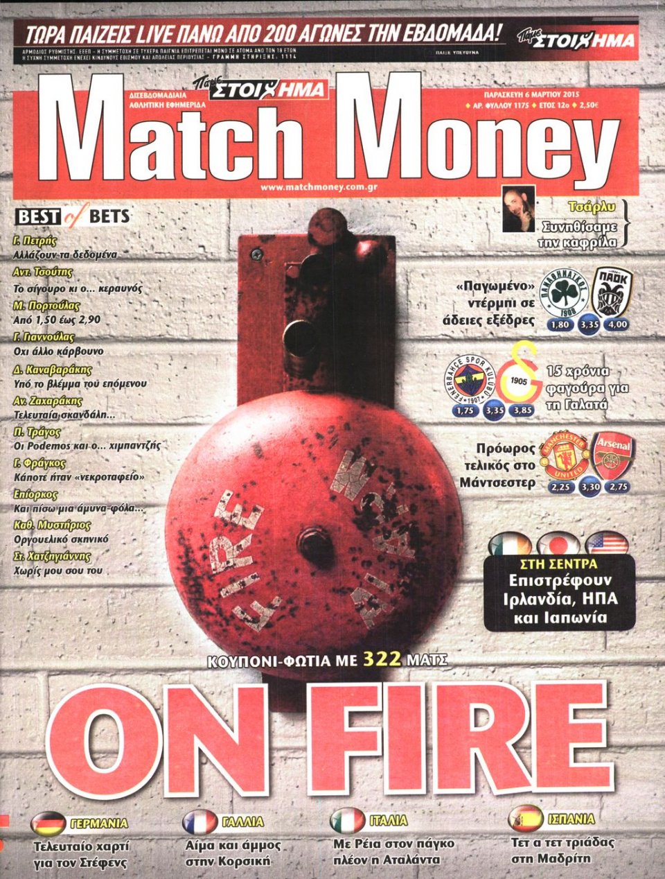 Πρωτοσέλιδο Εφημερίδας - MATCH MONEY - 2015-03-06