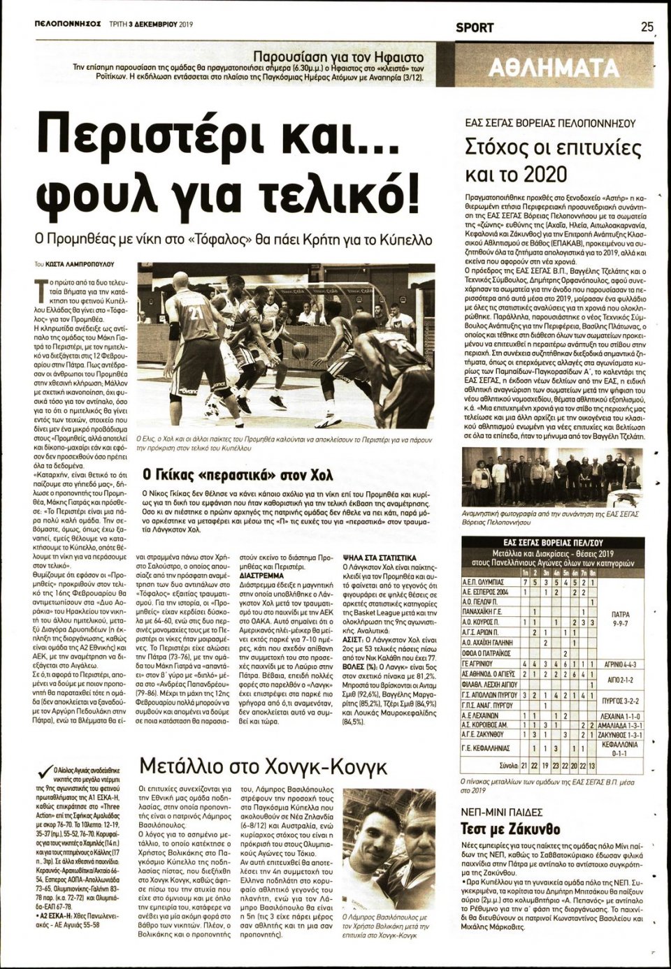 Οπισθόφυλλο Εφημερίδας - ΠΕΛΟΠΟΝΝΗΣΟΣ - 2019-12-03