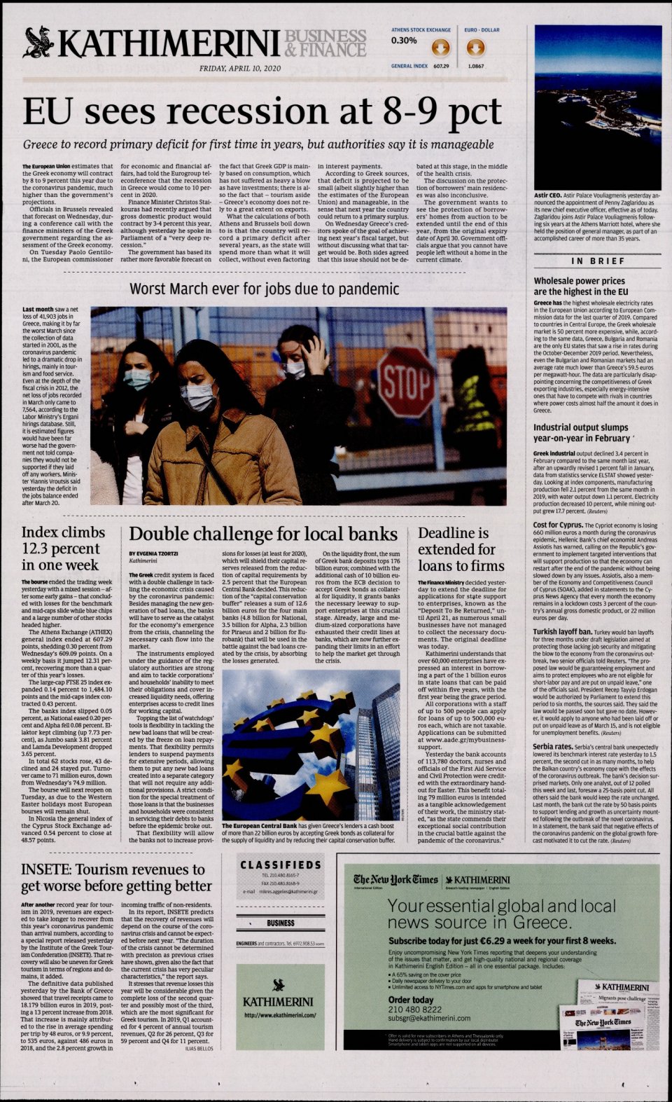 Οπισθόφυλλο Εφημερίδας - INTERNATIONAL NEW YORK TIMES_KATHIMERINI - 2020-04-10