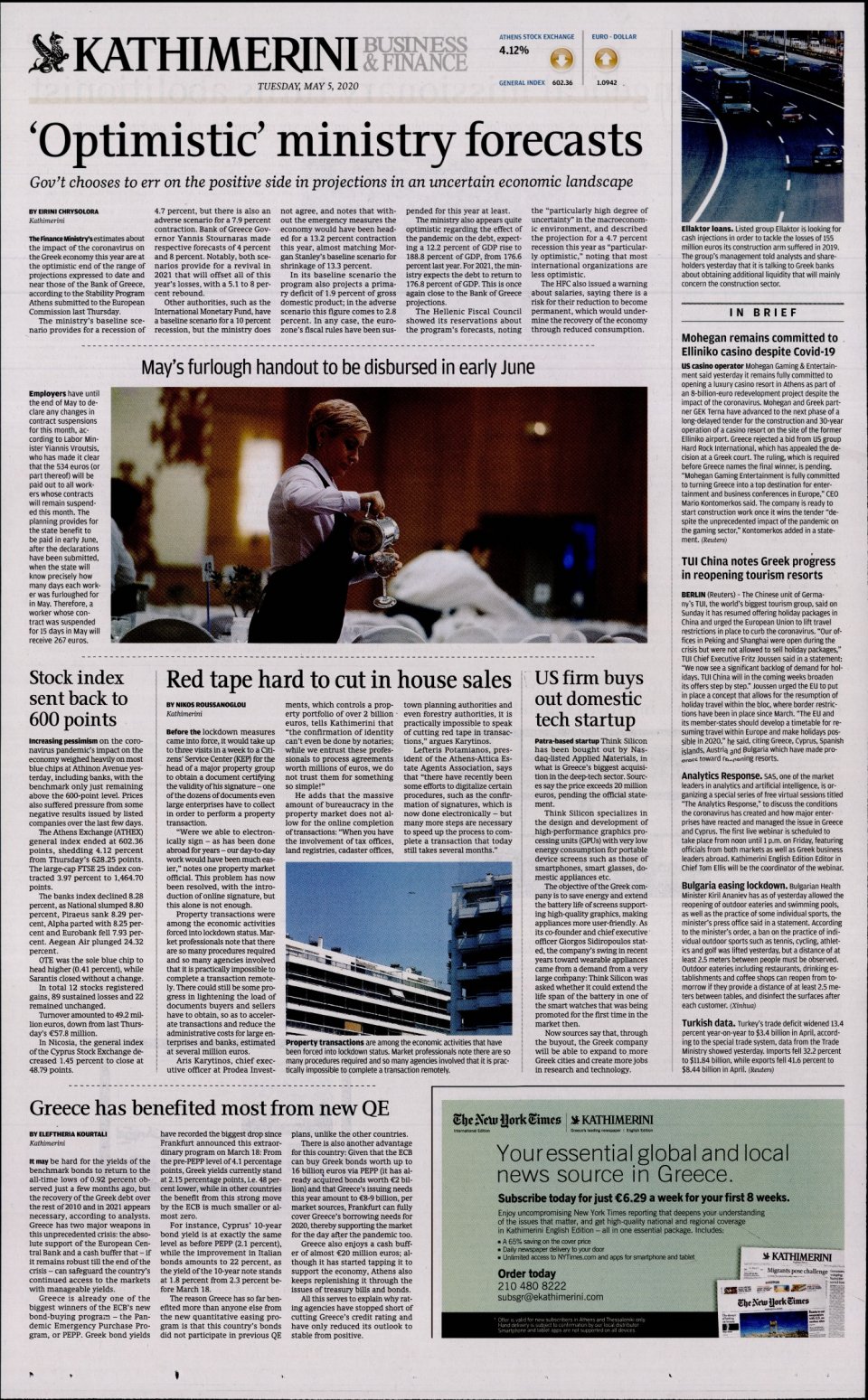 Οπισθόφυλλο Εφημερίδας - INTERNATIONAL NEW YORK TIMES_KATHIMERINI - 2020-05-05