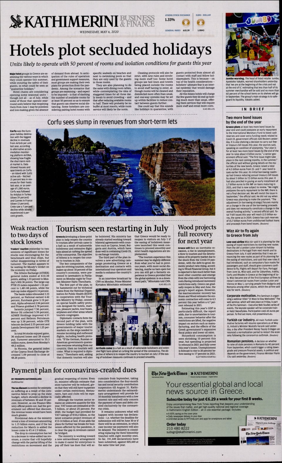 Οπισθόφυλλο Εφημερίδας - INTERNATIONAL NEW YORK TIMES_KATHIMERINI - 2020-05-06