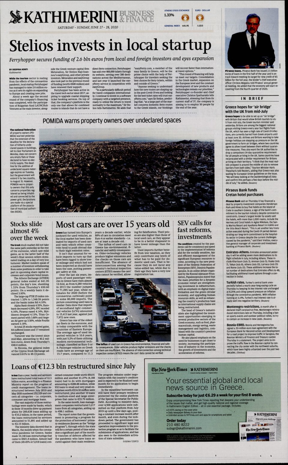 Οπισθόφυλλο Εφημερίδας - INTERNATIONAL NEW YORK TIMES_KATHIMERINI - 2020-06-27