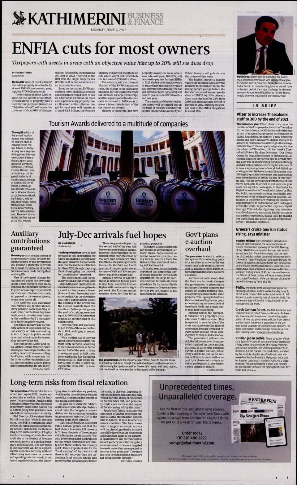 Οπισθόφυλλο Εφημερίδας - INTERNATIONAL NEW YORK TIMES_KATHIMERINI - 2021-06-07