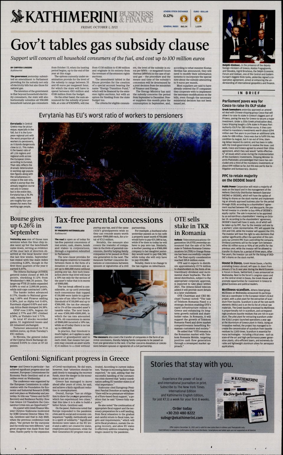 Οπισθόφυλλο Εφημερίδας - INTERNATIONAL NEW YORK TIMES_KATHIMERINI - 2021-10-01