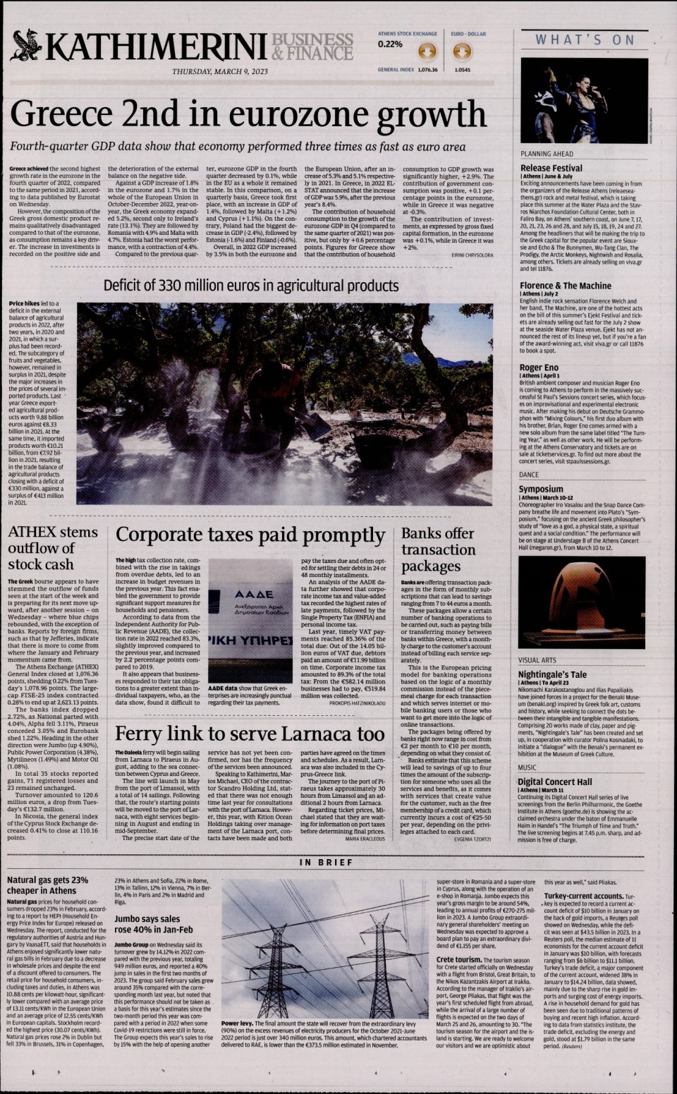 Οπισθόφυλλο Εφημερίδας - INTERNATIONAL NEW YORK TIMES_KATHIMERINI - 2023-03-09